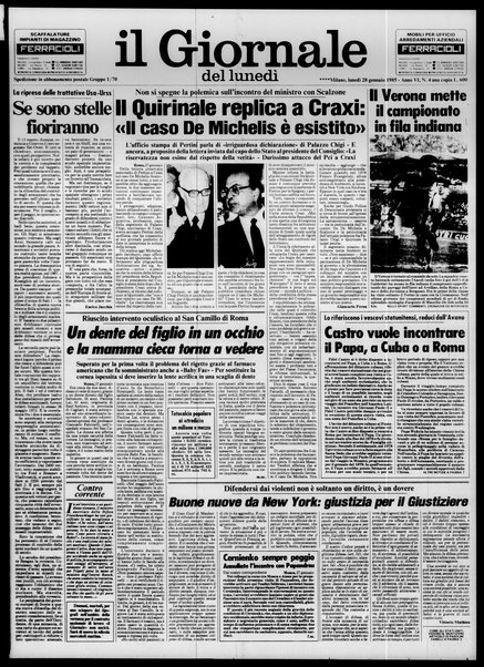 Il giornale del lunedi